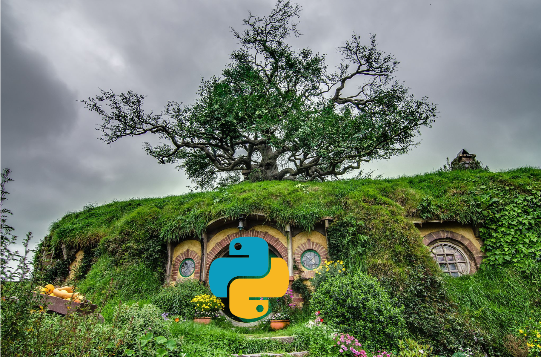 The Shire with Python logo